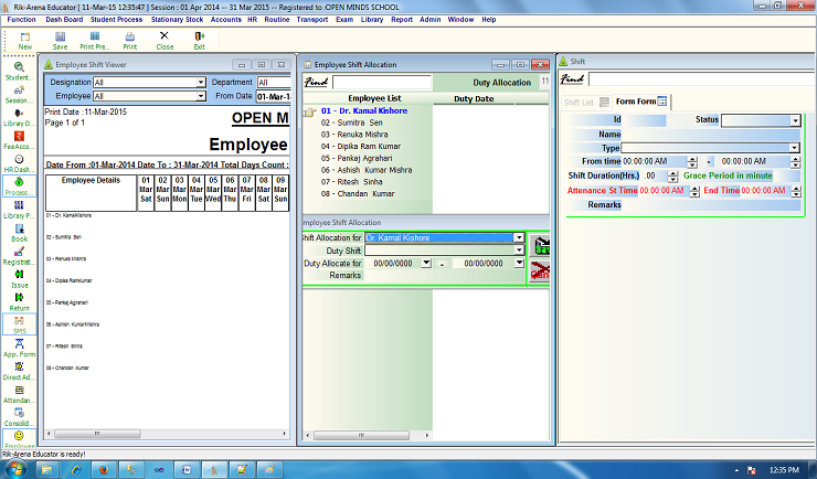 Shift Management